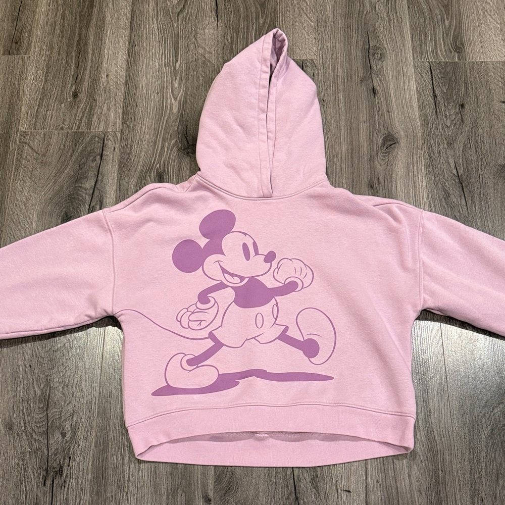 🩵GAP Disney Lavender Purple Mickey Mouse Cropped Hoodie Girly Cute